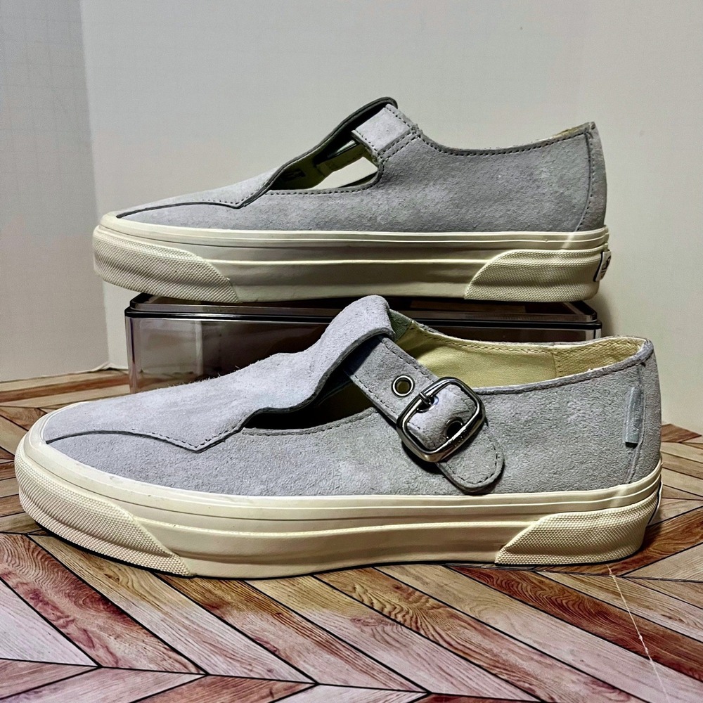 Vans Premium Mary Jane Spa Blue Suede Shoe Men 7‎ Women 8.5 Buckle T-Strap LX 93
